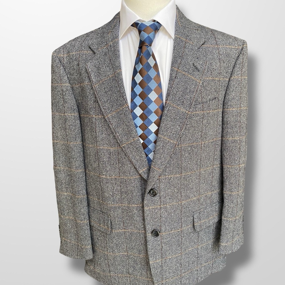 Vintage Evan Picone Mens 42R Blazer Sport Coat Lambswool Wool Casual Jacket